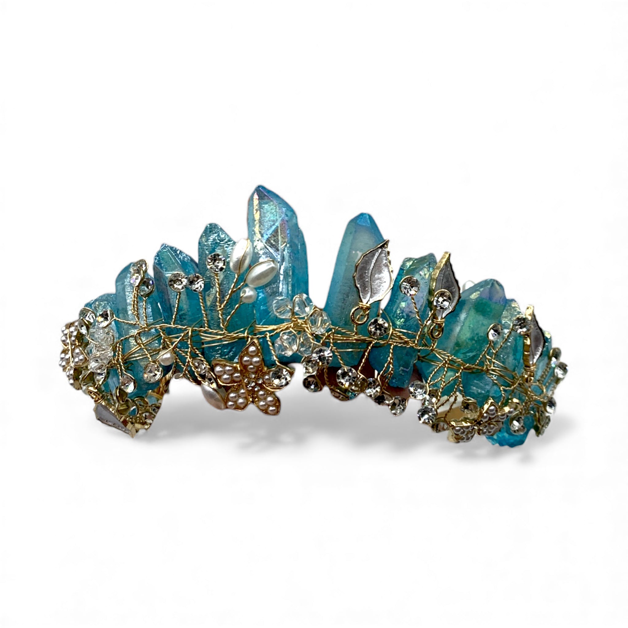 Tiara - Aqua Aura Quartz