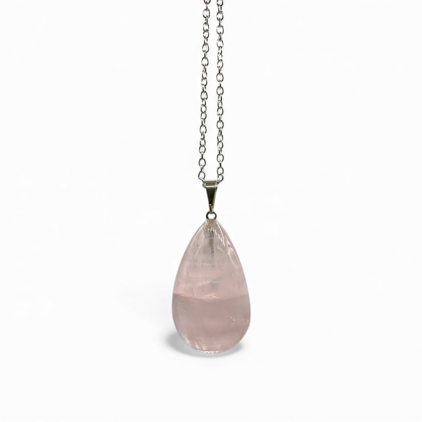 Necklace - Rose Quartz Teardrop $25