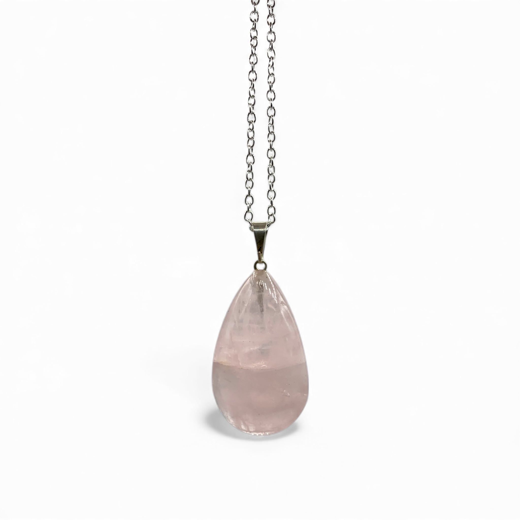 Necklace - Rose Quartz Teardrop $25