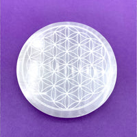 Selenite Charging Plate Flower of Life $30