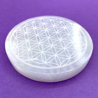 Selenite Charging Plate Flower of Life $30