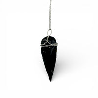 Necklace - Obsidian Arrowhead Point $30 - Happy Soul Online