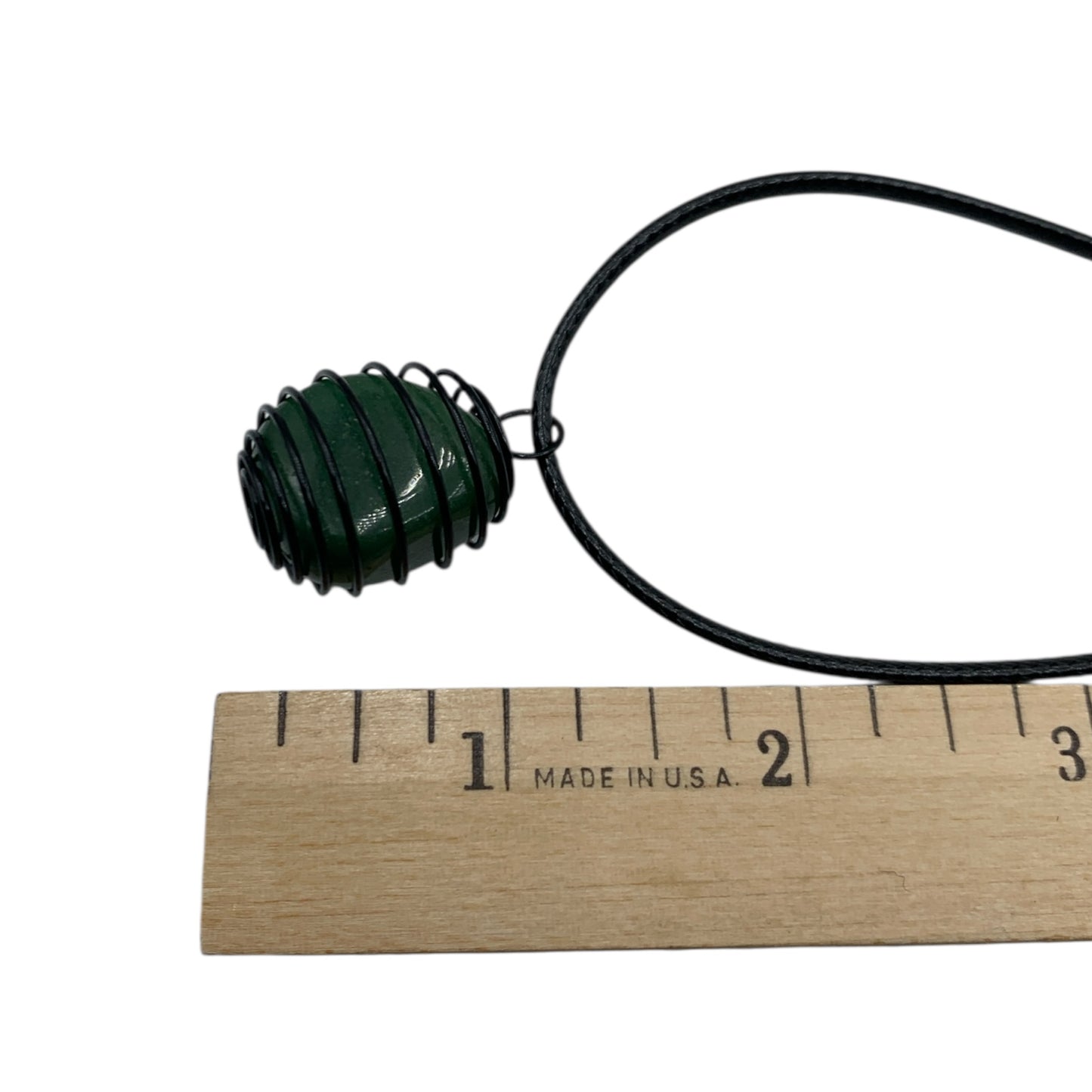 Necklace - Green Aventurine Black Cage $15