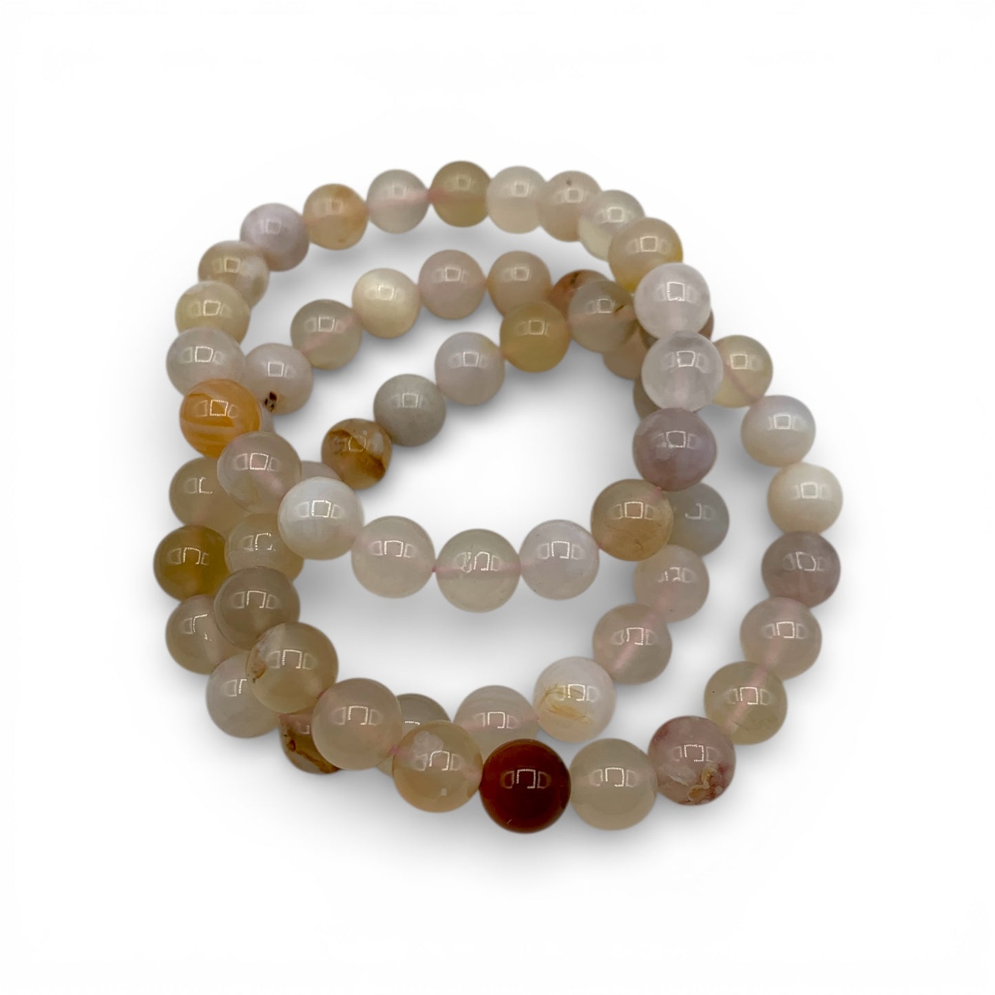 Bracelet - Flower Agate 8mm