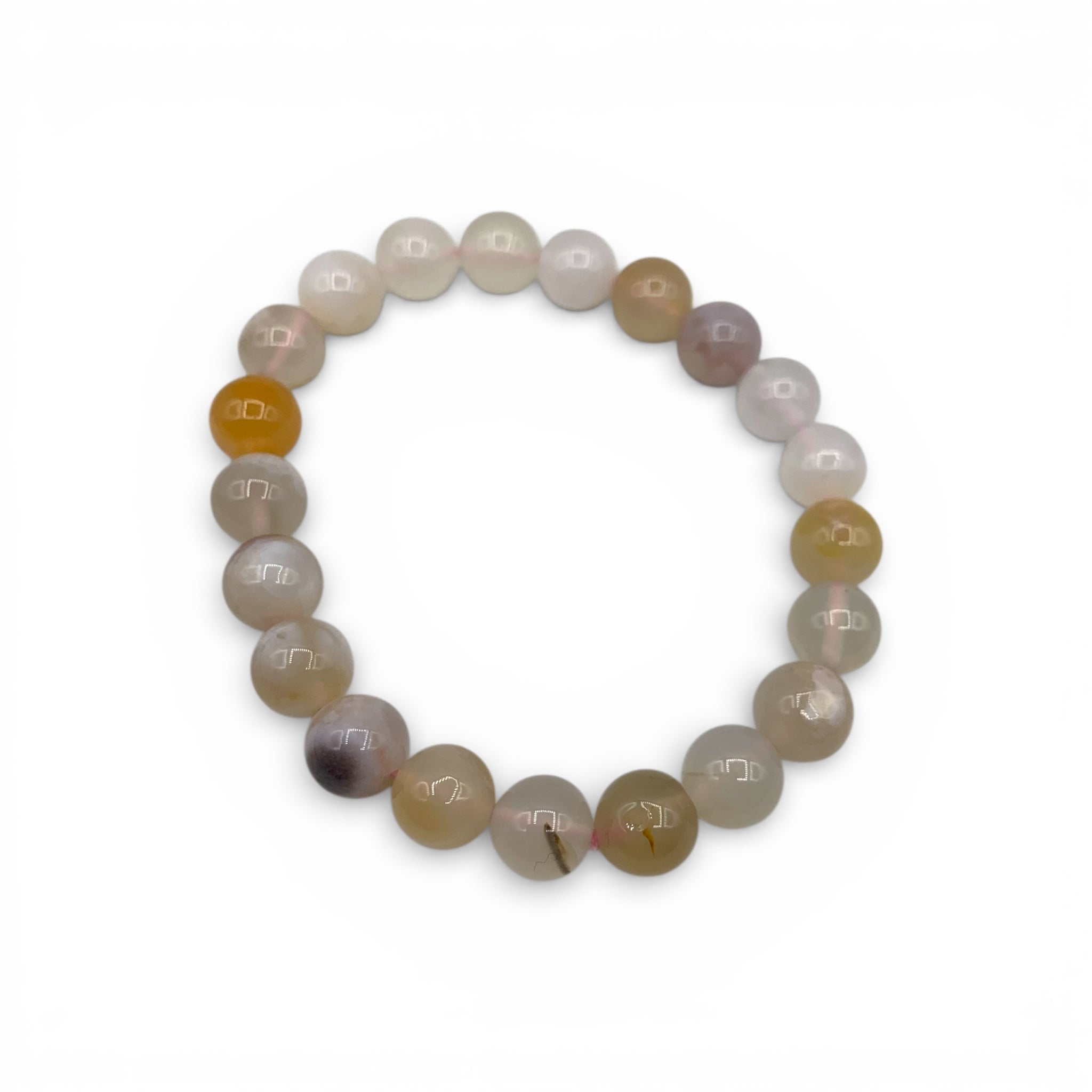 Bracelet - Flower Agate 8mm