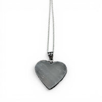 Necklace - Selenite Heart $35