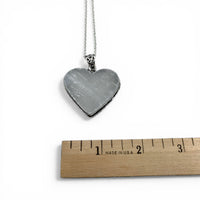 Necklace - Selenite Heart $35