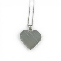 Necklace - Selenite Heart $35