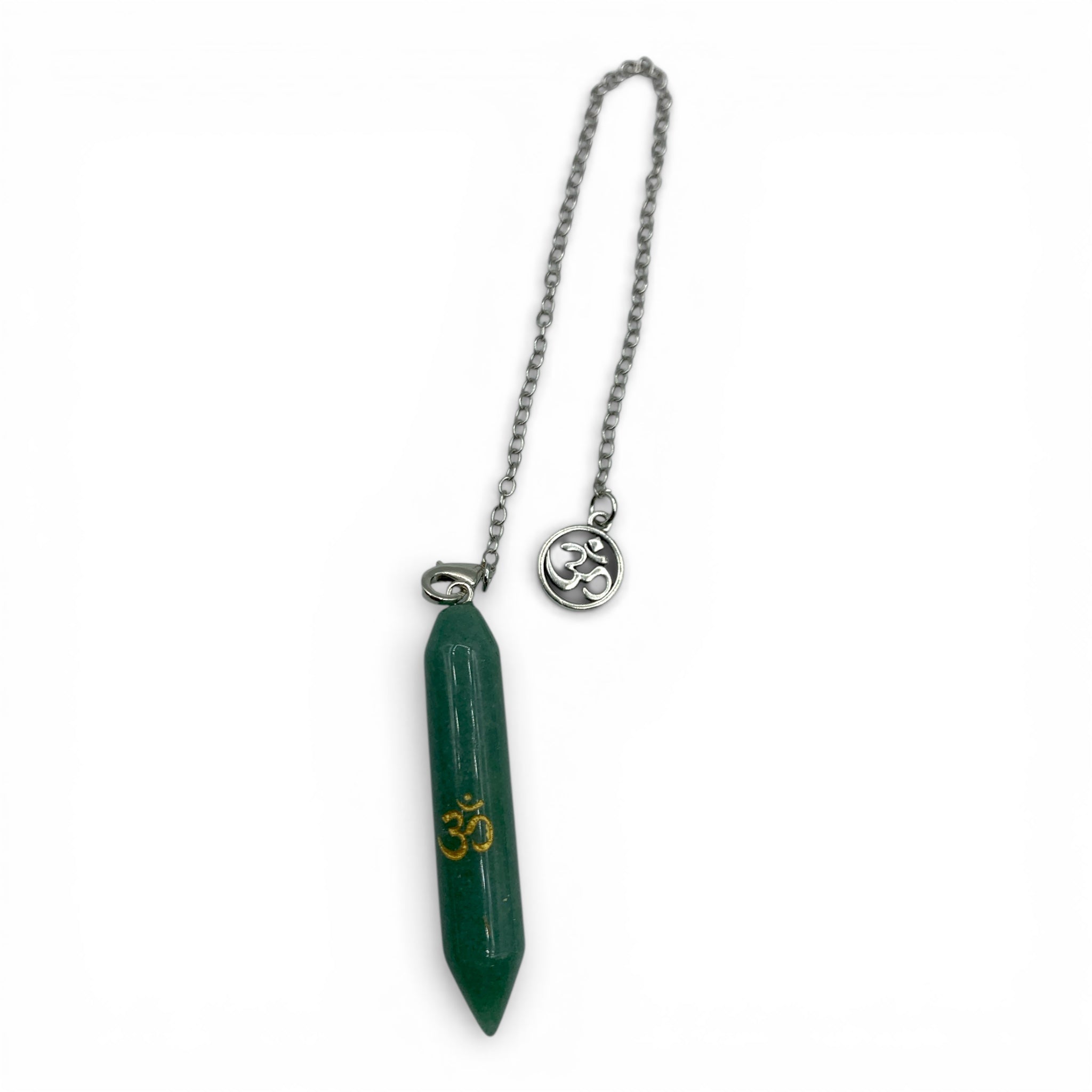 Pendulum - Aventurine (Green) OM Symbol Point