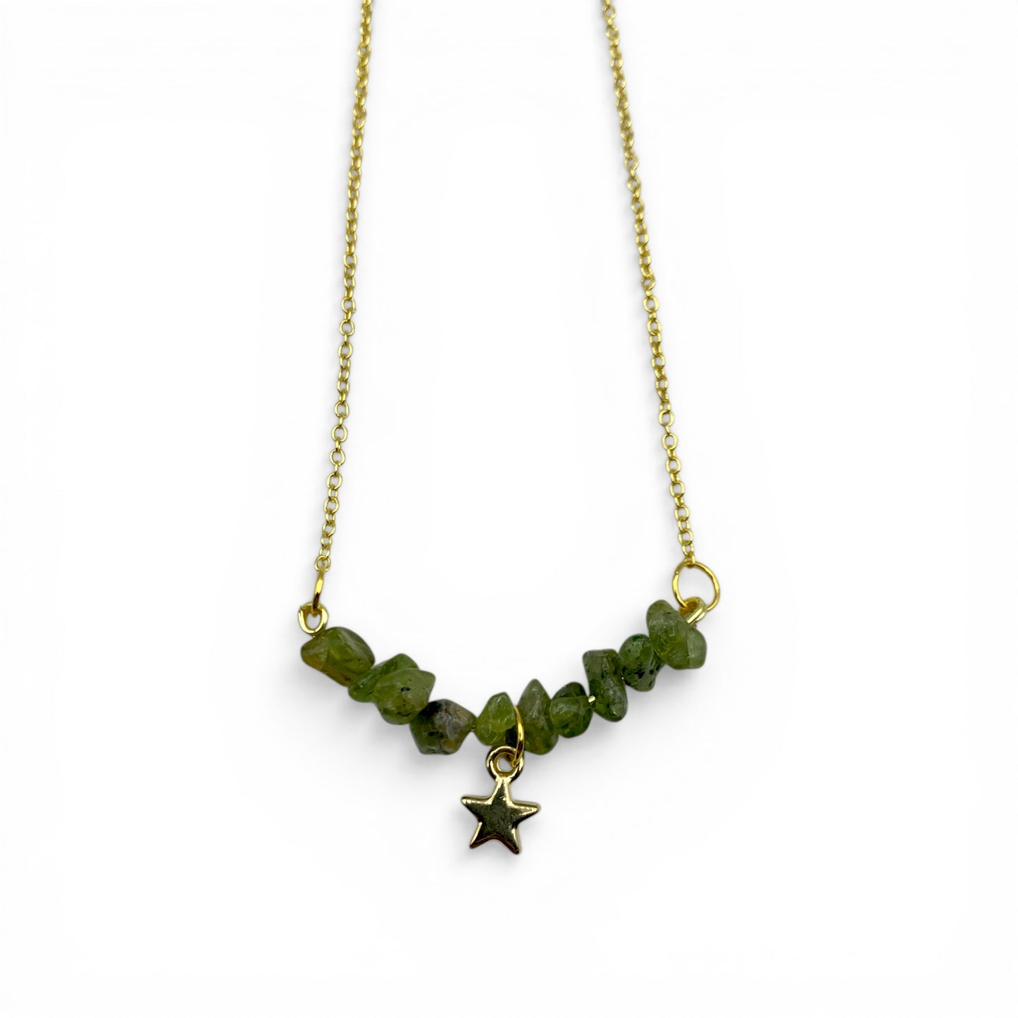 Necklace - Peridot Star Charm $35