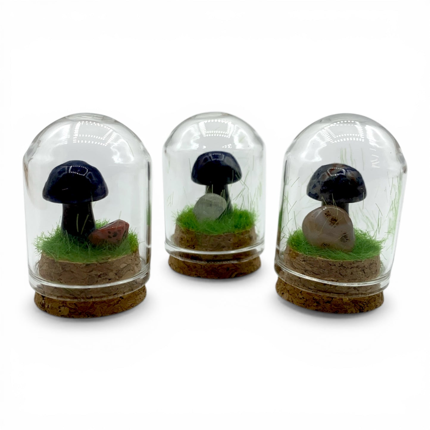 Mini Mushroom Terrarium Assorted Crystals