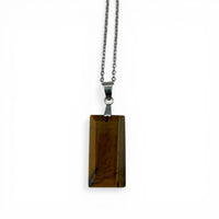 Necklace - Tiger's Eye Rectangle $30