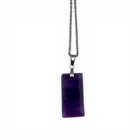 Necklace - Amethyst Rectangle $30
