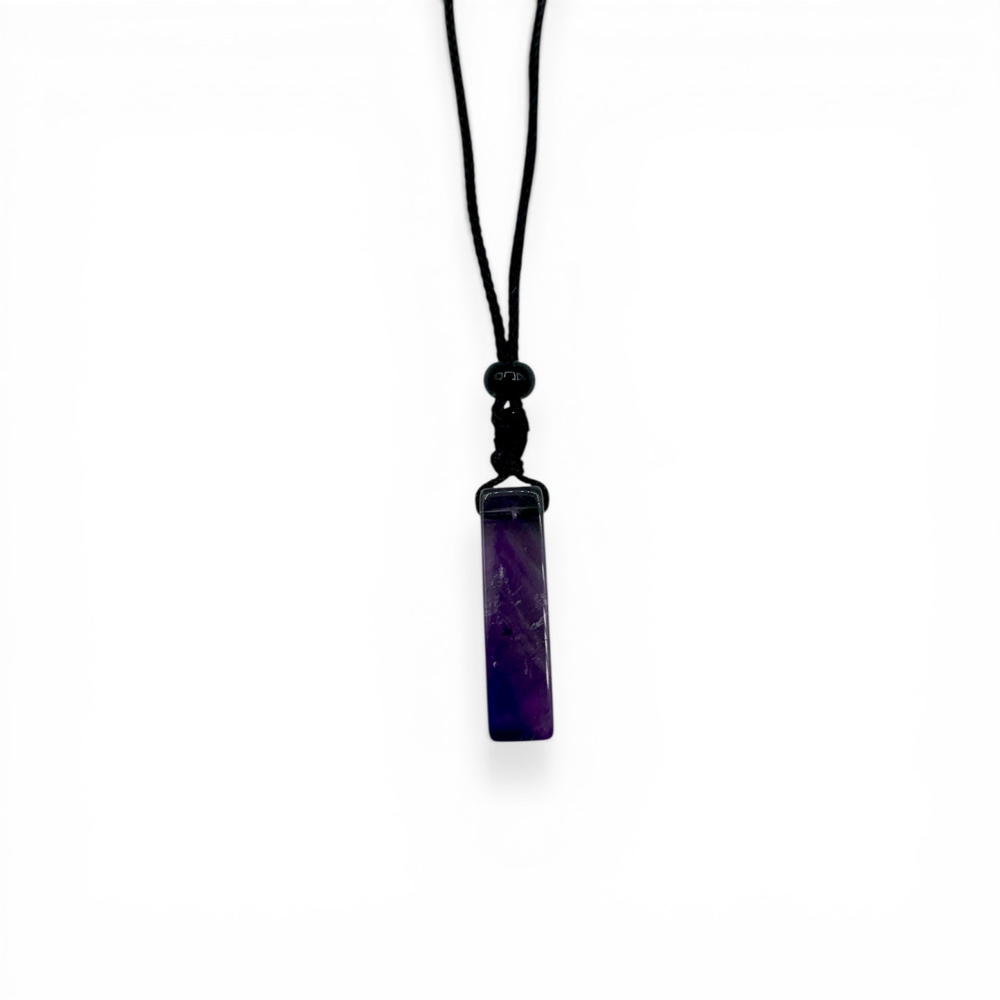 Necklace - Amethyst Rectangular Prism $30