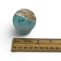 Calcite - Lemurian Aquatine Sphere $60