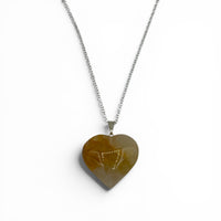 Necklace - Golden Healer Quartz Heart $25