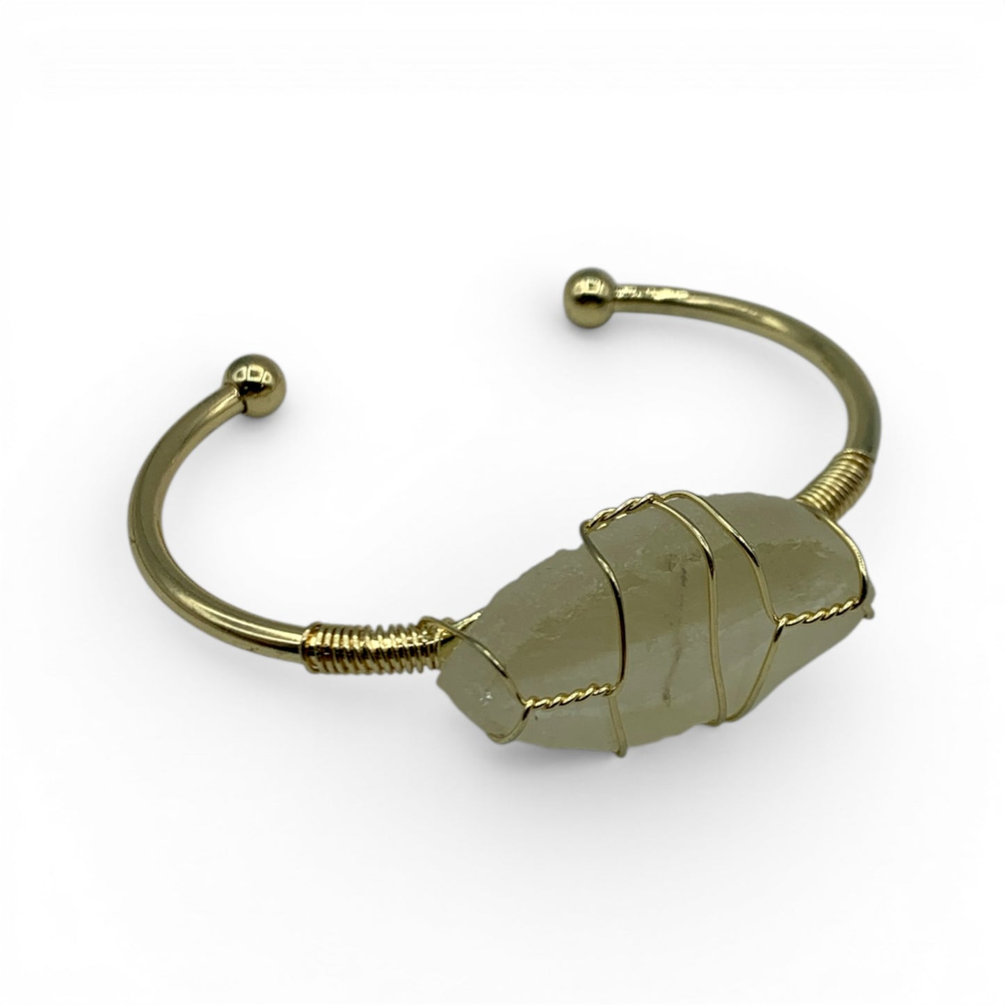Bracelet - Lemon Citrine Wrapped Gold Coloured