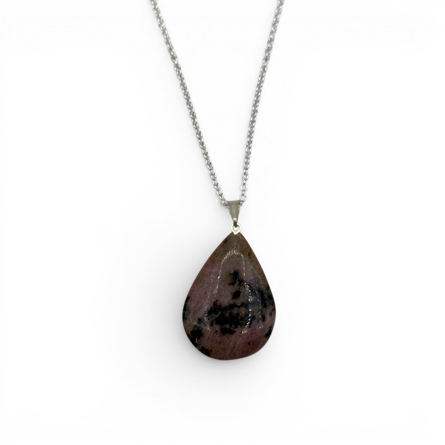 Necklace - Rhodonite Teardrop