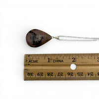Necklace - Rhodonite Teardrop