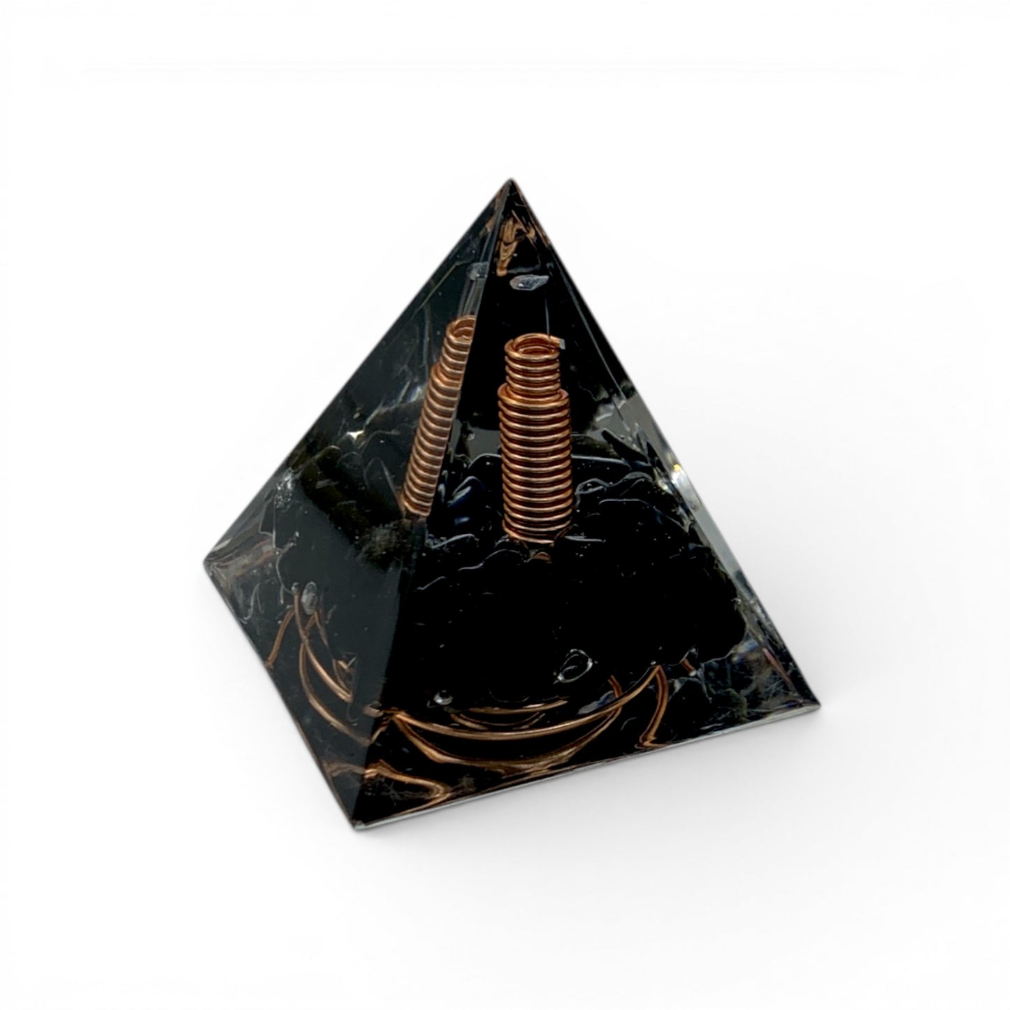 Orgonite - Obsidian Pyramid $50