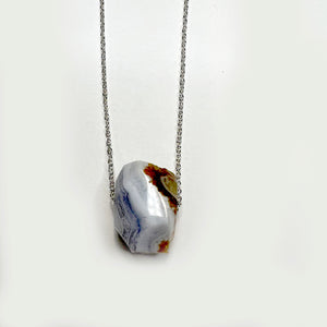 Necklace - Agate Blue Lace $30