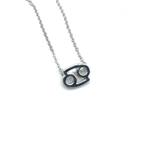 Necklace - Zodiac Symbol Cancer 12"