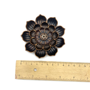 Incense Holder -  Lotus Flower Metal