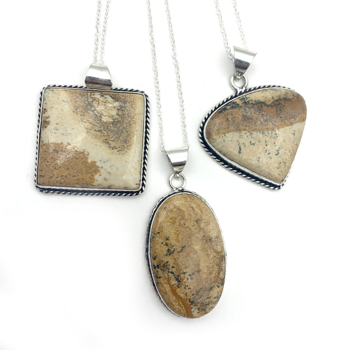 Necklace - Picture Jasper Assorted Shapes $25
