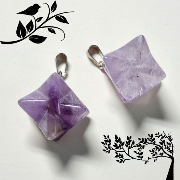 Necklace - Amethyst Merkaba $25