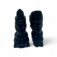 Obsidian - Rainbow Carved Figurine $230