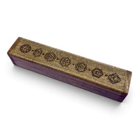Incense Holder - Chakra Wood Storage Box $30