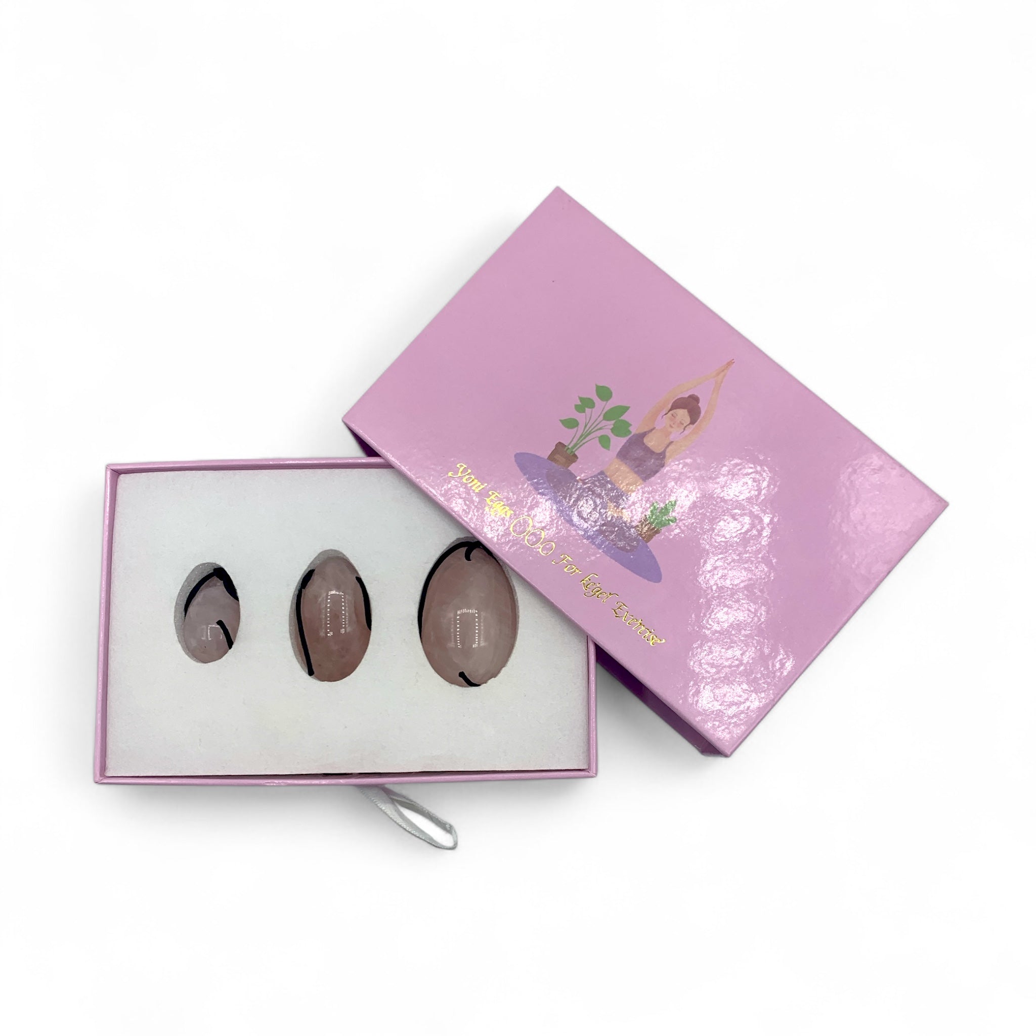 Rose Quartz Yoni Eggs (Set of 3)