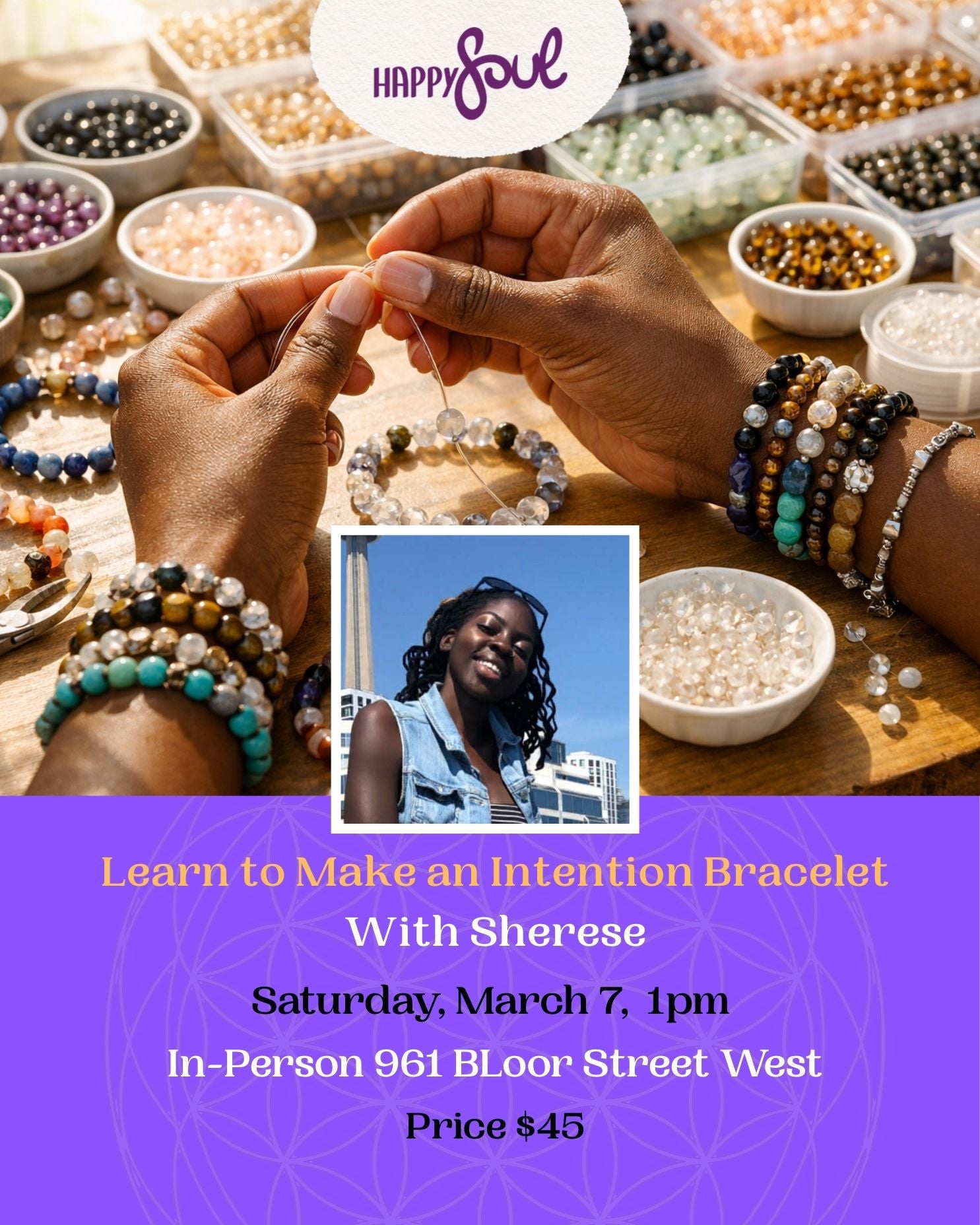 Learn to Make an Intention Bracelet - Sherese - March 7, 2026 - Happy Soul Online