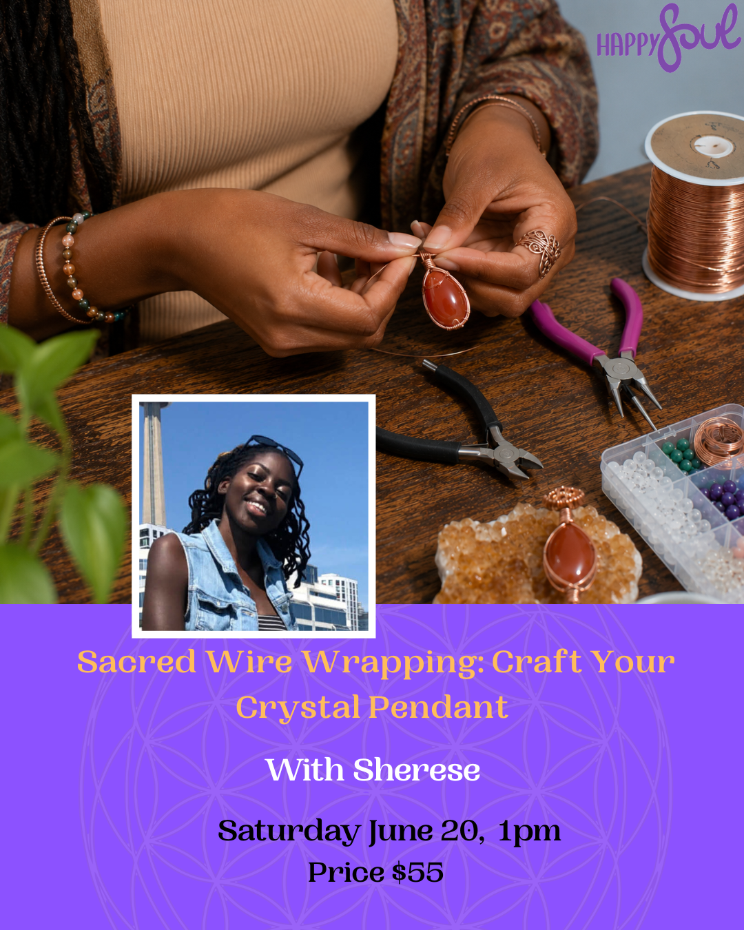 Sacred Wire Wrapping: Craft Your Crystal Pendant - with  Sherese - Sat. June 20, 2026