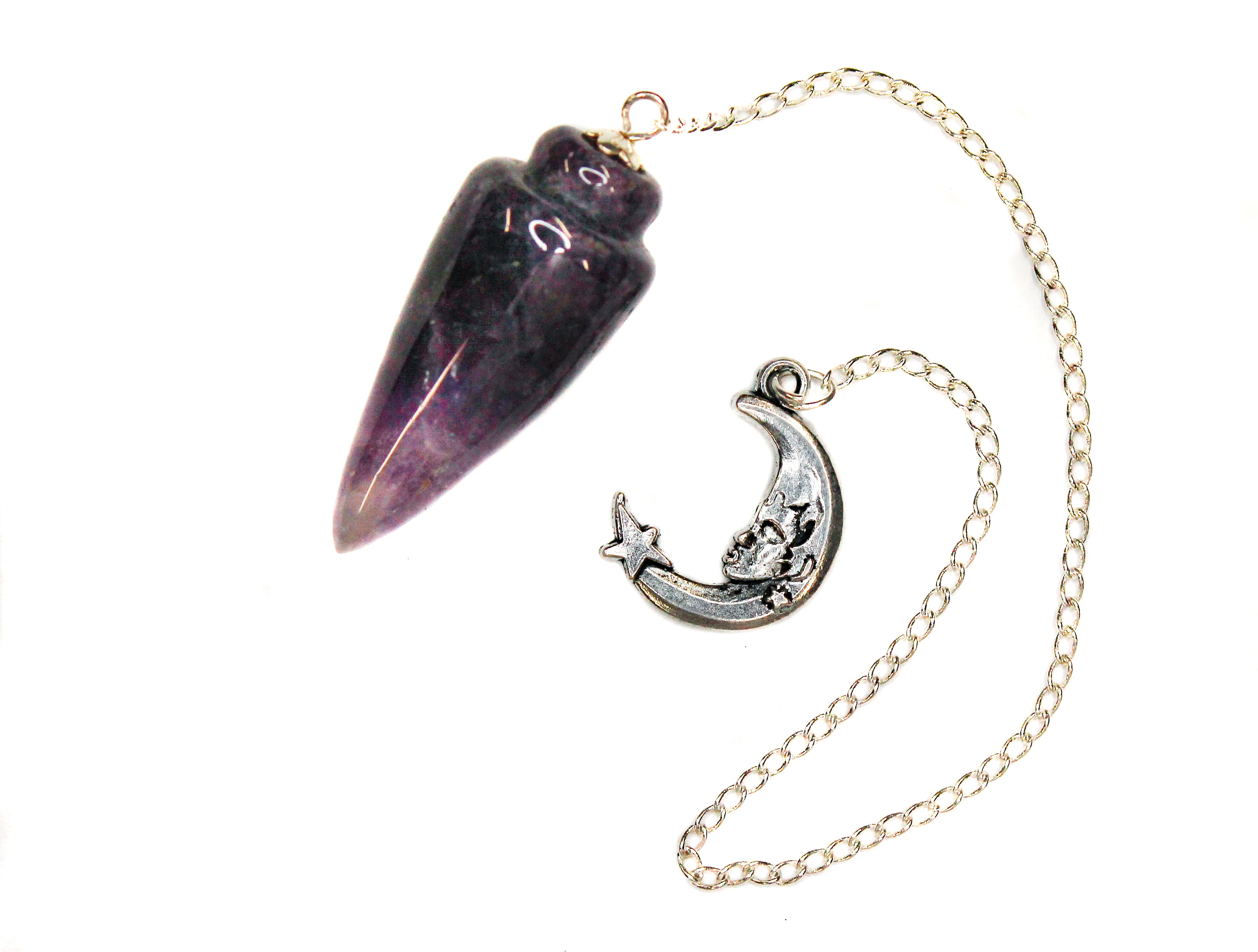 Pendulum - Amethyst Moon Charm $25