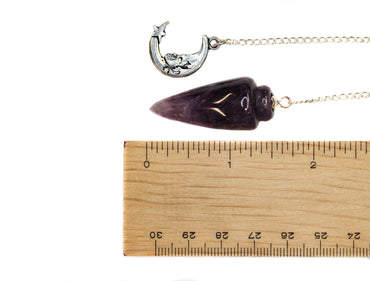 Pendulum - Amethyst Moon Charm $25