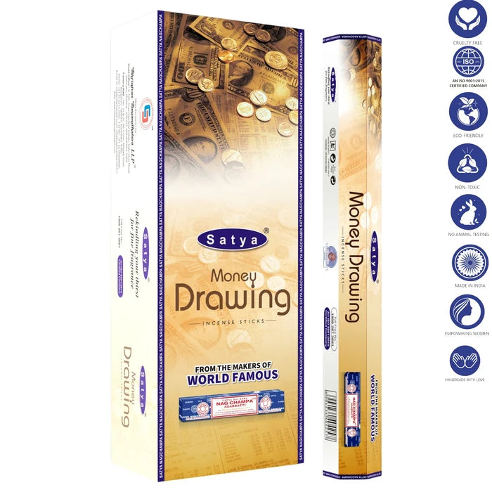 Incense - Draw Money Hexagonal SATYA
