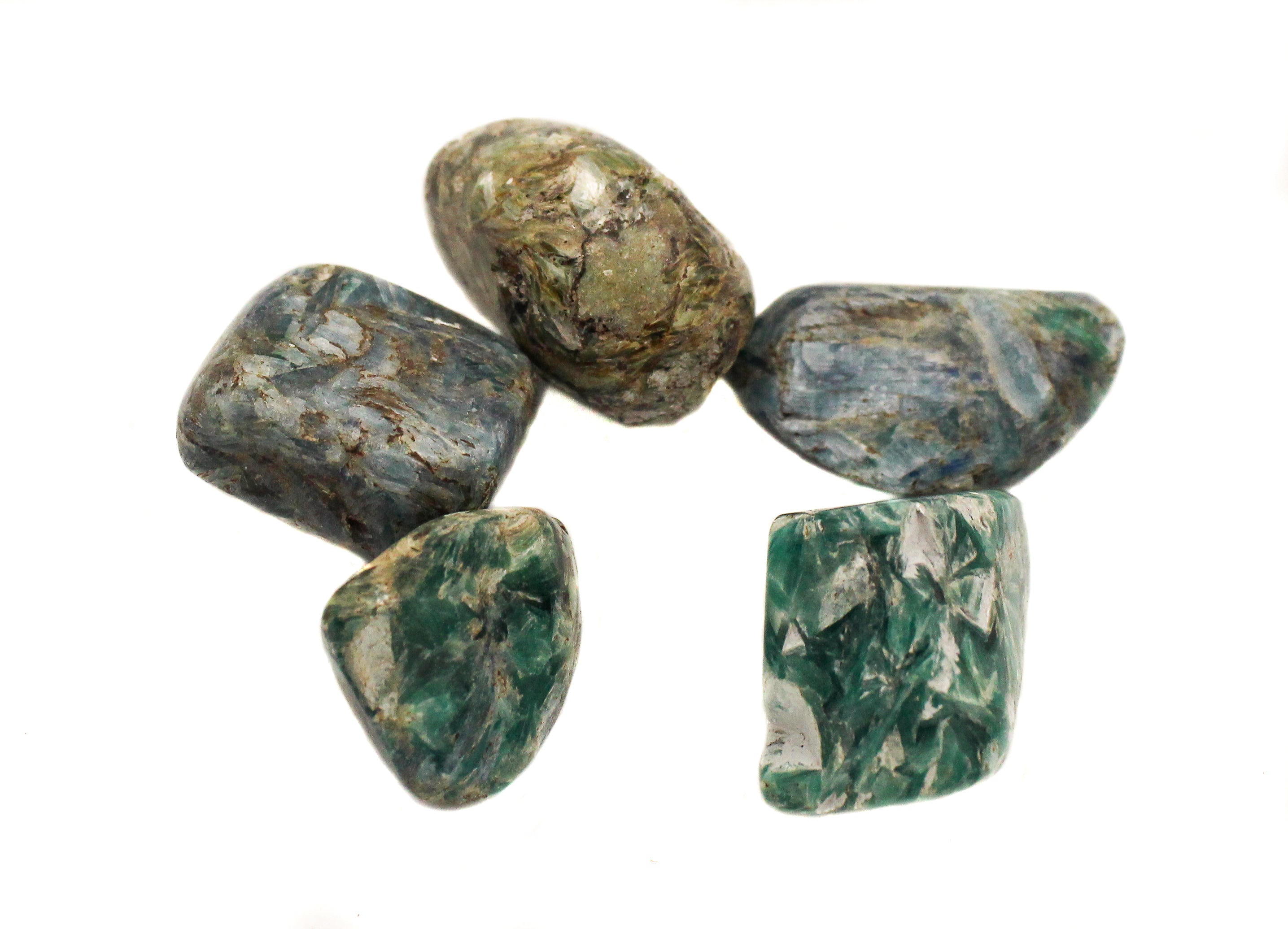 Kyanite - Green with Quartz Tumble $10