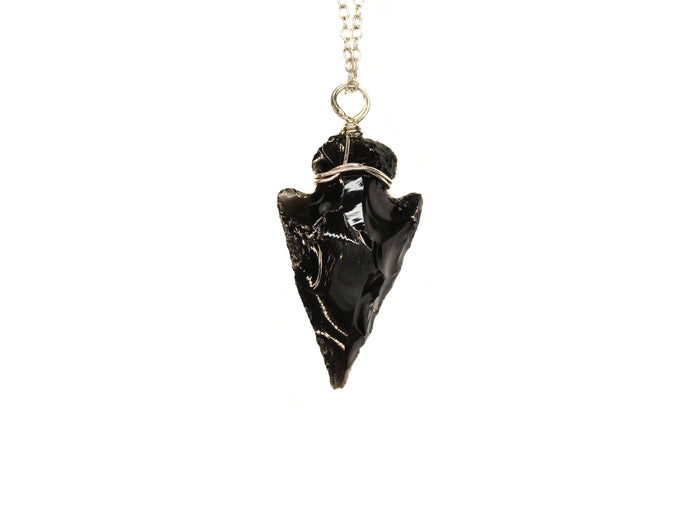 Necklace - Obsidian Arrowhead Point $10