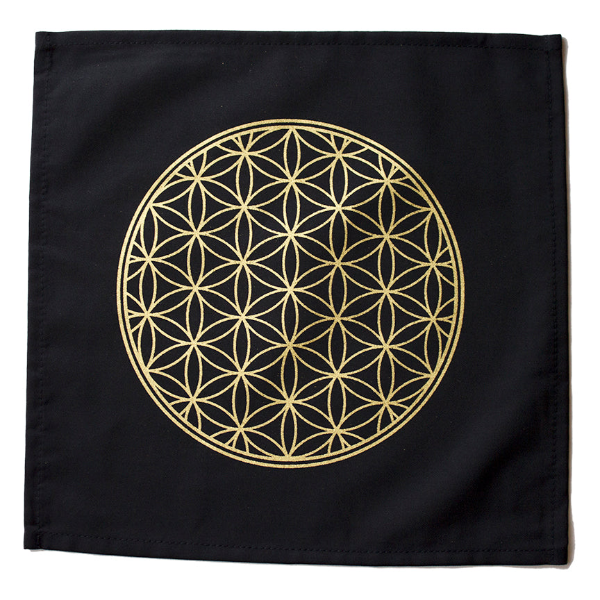 Cloth Flower of Life Grid (Black Cotton) - Happy Soul Online