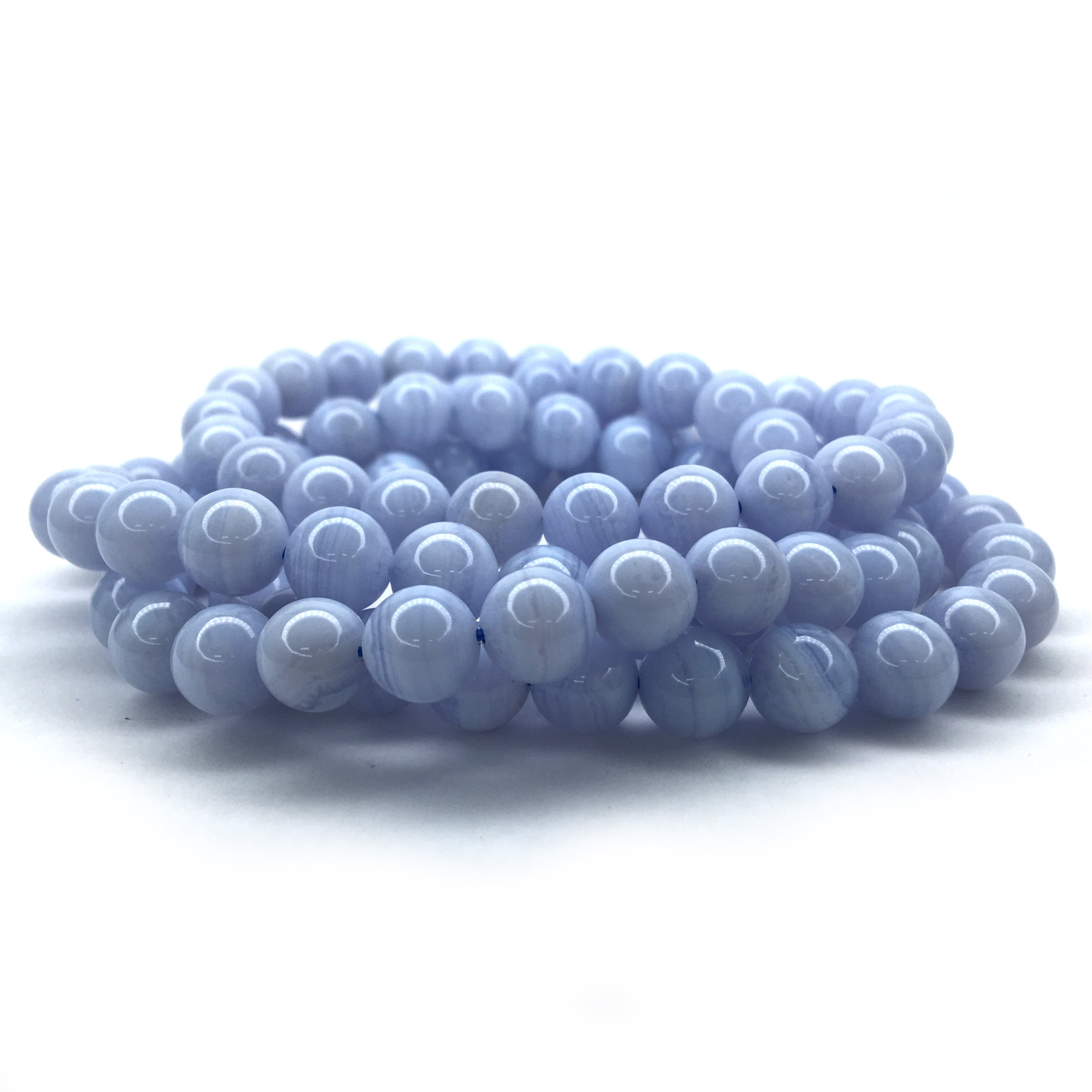 Blue Lace Agate Crystal Bracelet - Happy Soul Online