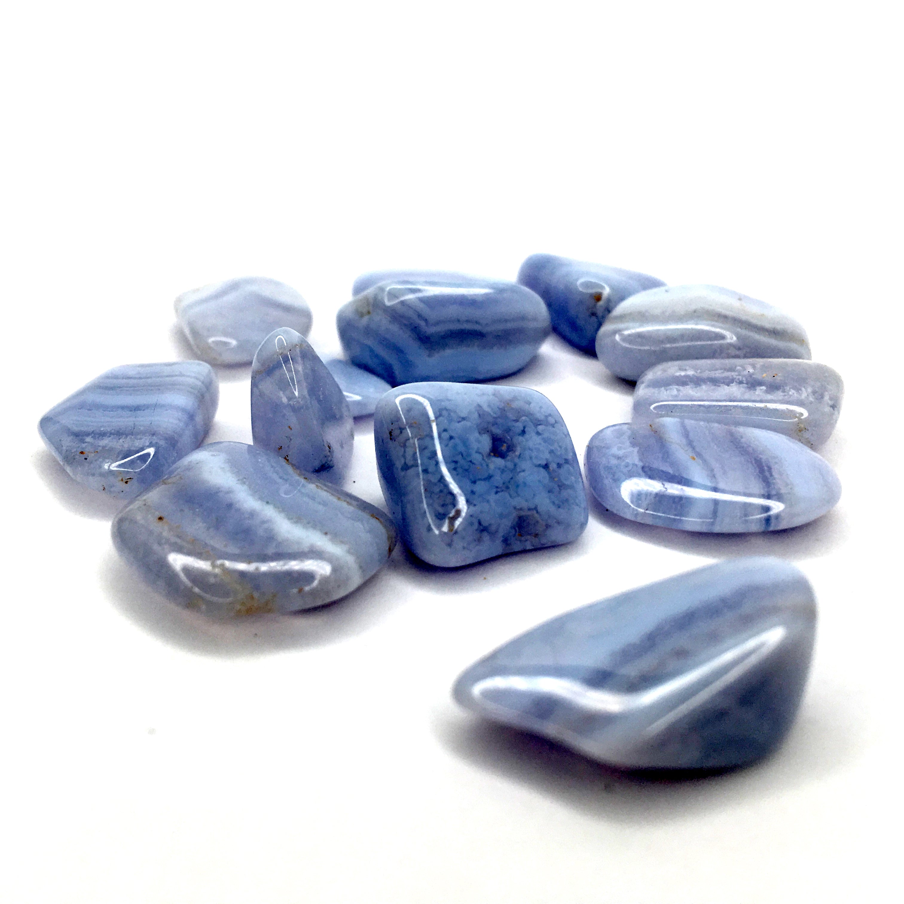 Blue Lace Agate (High Grade) - Tumbled