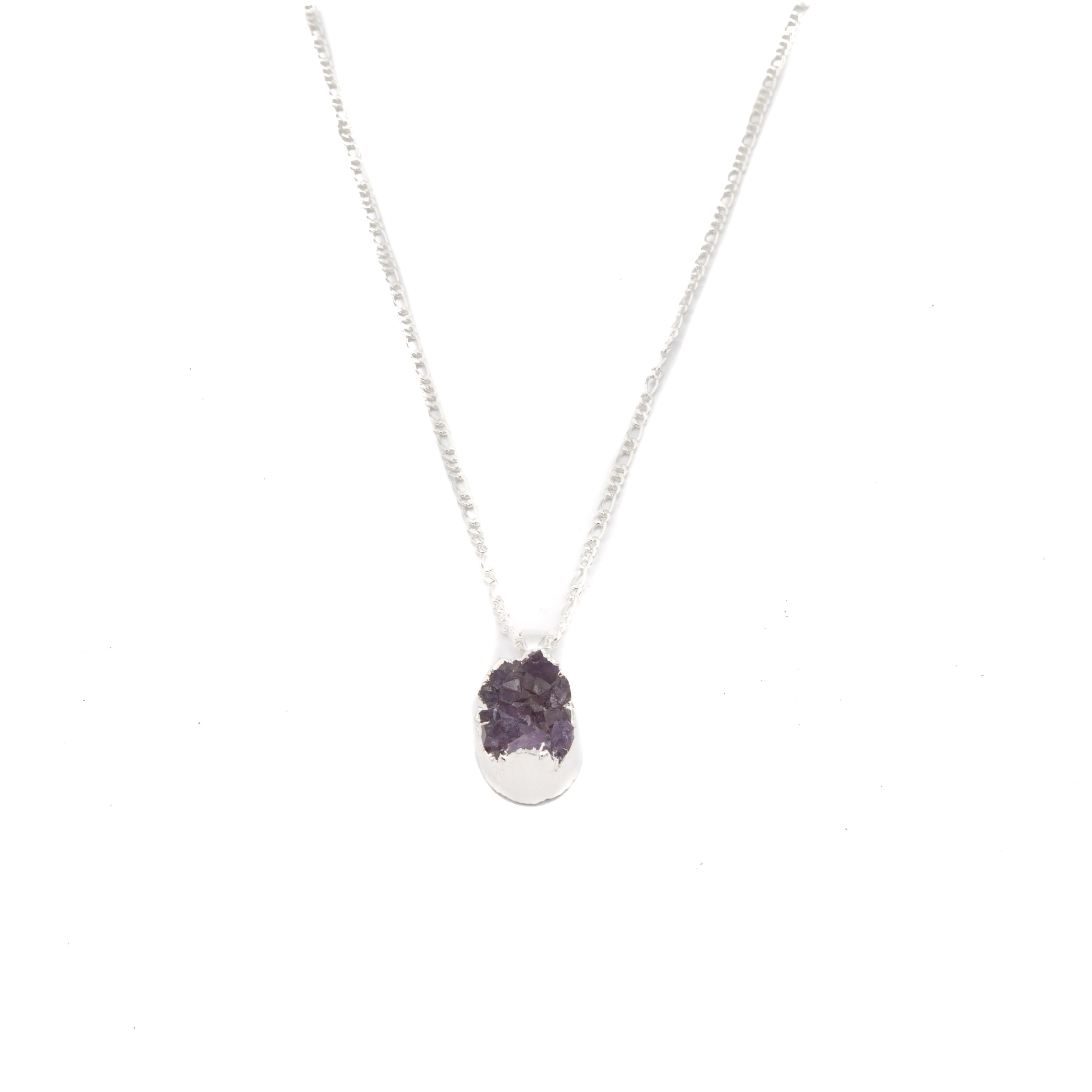 Necklace - Amethyst Cluster Pendant Small