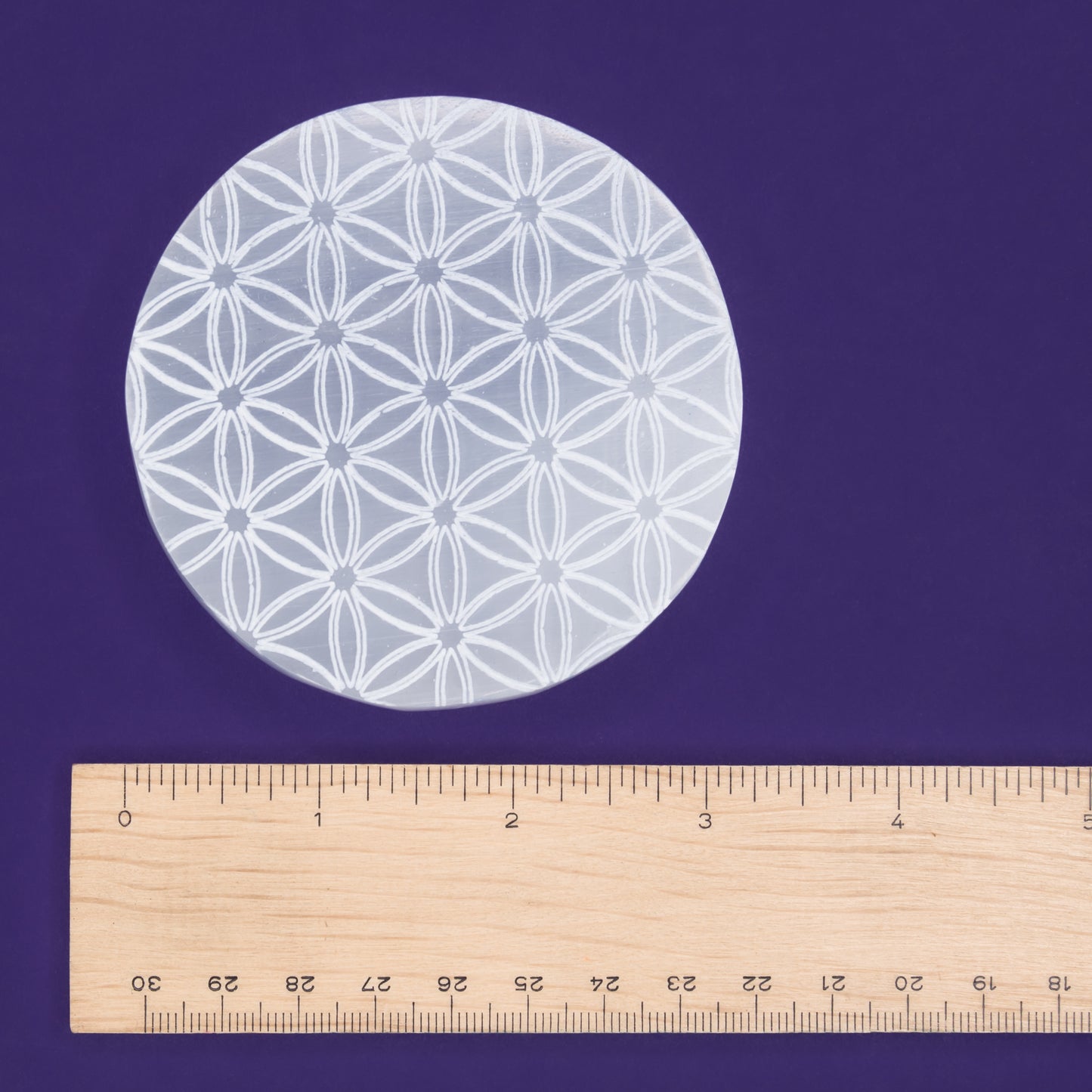 Selenite Charging Plate Flower of Life $30