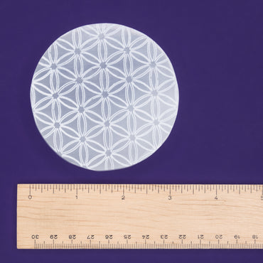 Selenite Charging Plate Flower of Life $30