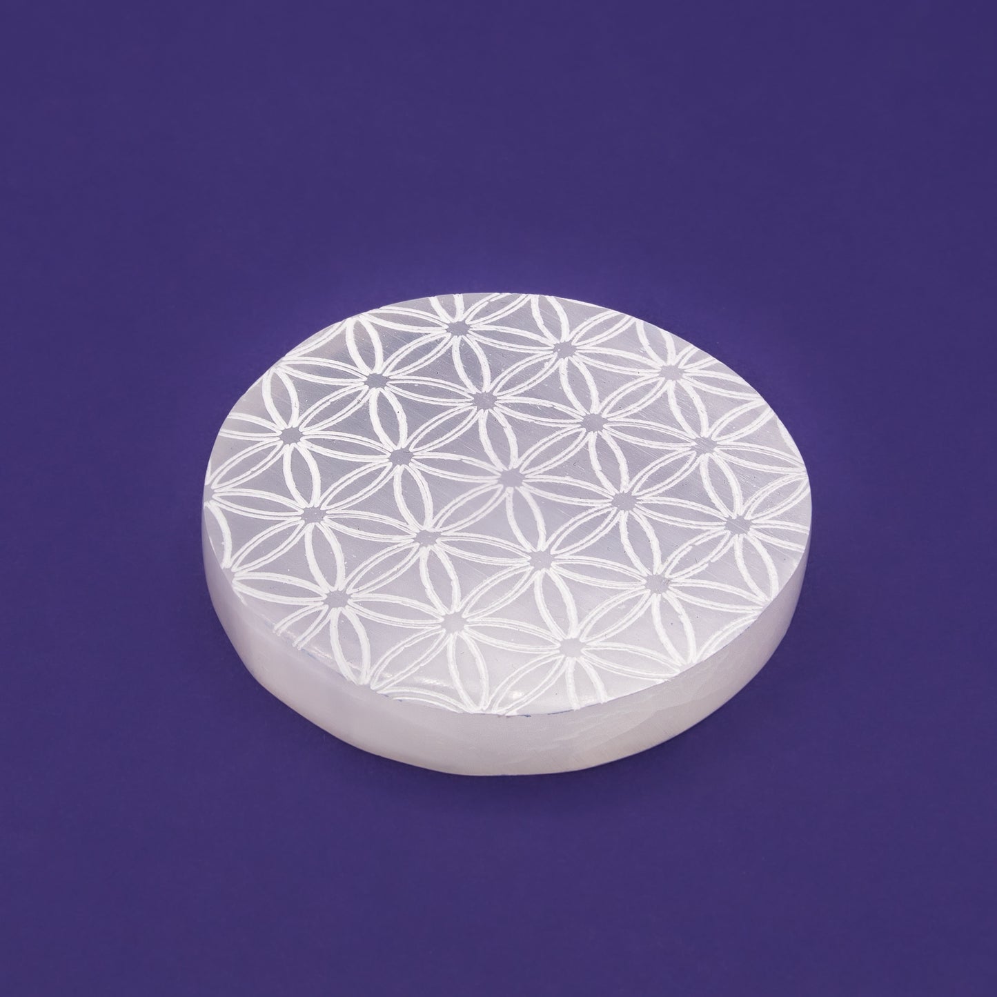 Selenite Charging Plate Flower of Life $30