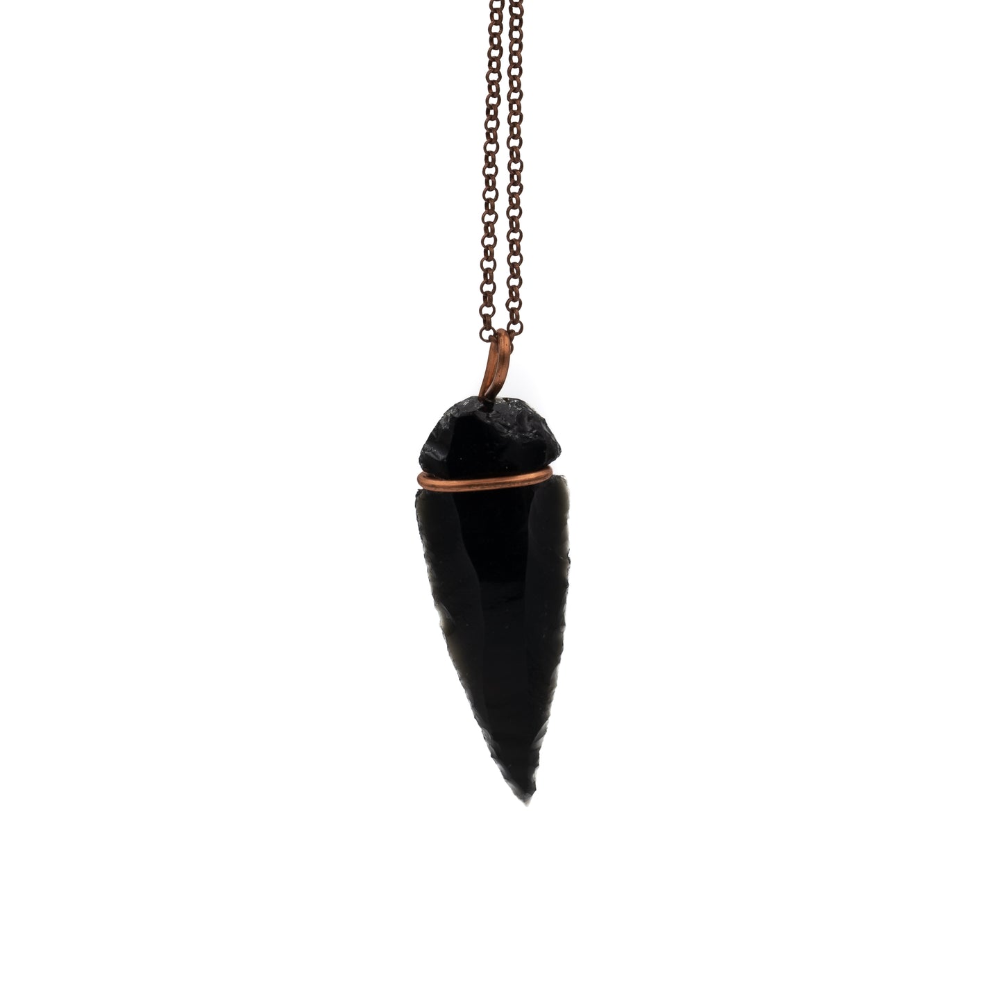 Necklace - Obsidian Arrowhead Point $30