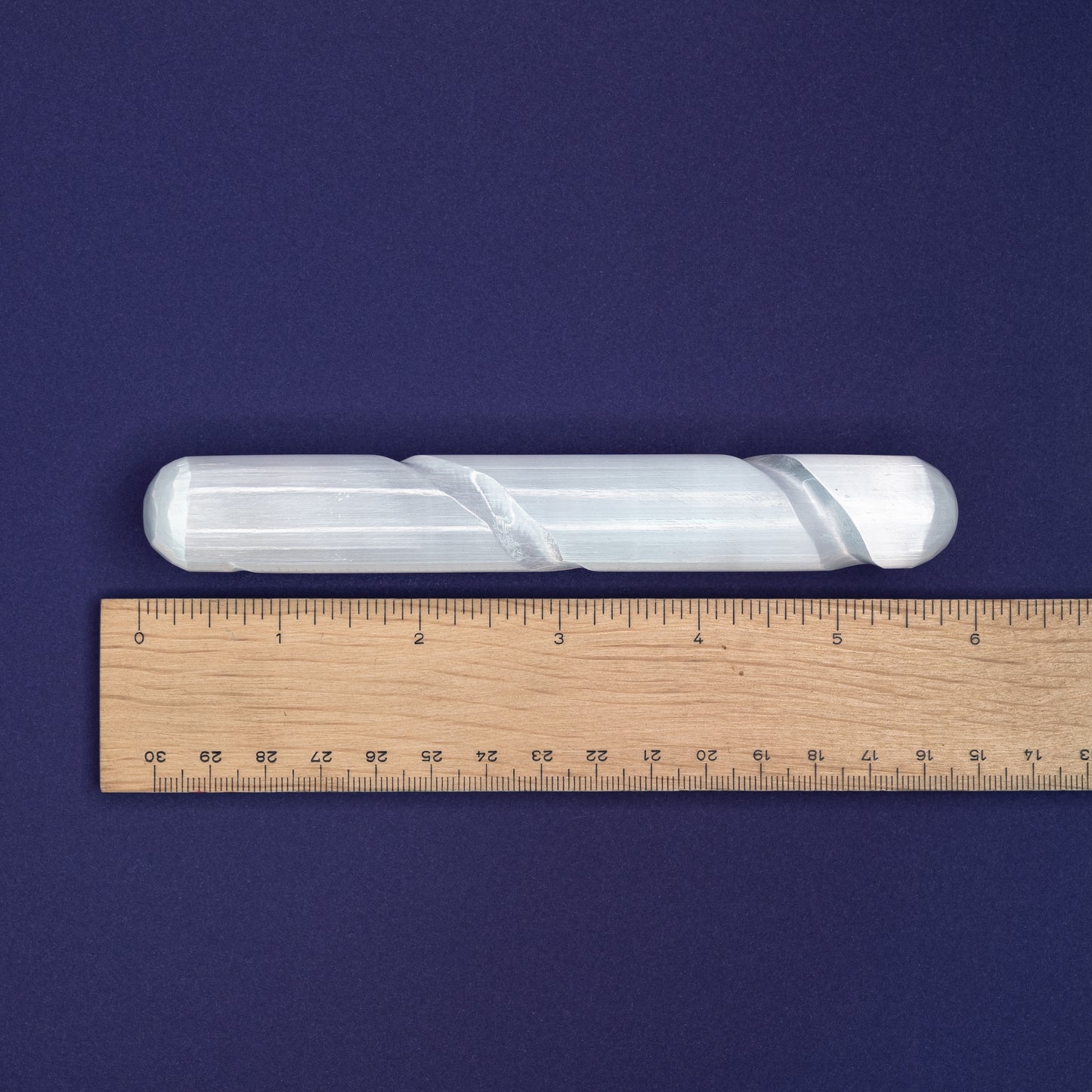 Selenite Unicorn Wand Rounded $18