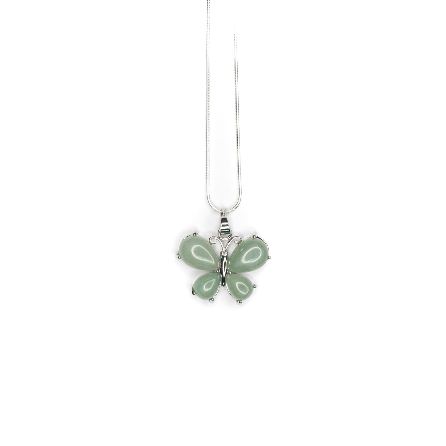 Necklace - Aventurine Green Butterfly $30