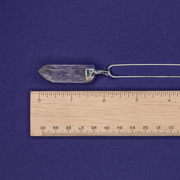 Necklace - Clear Quartz Point with Silver Cap - Happy Soul Online